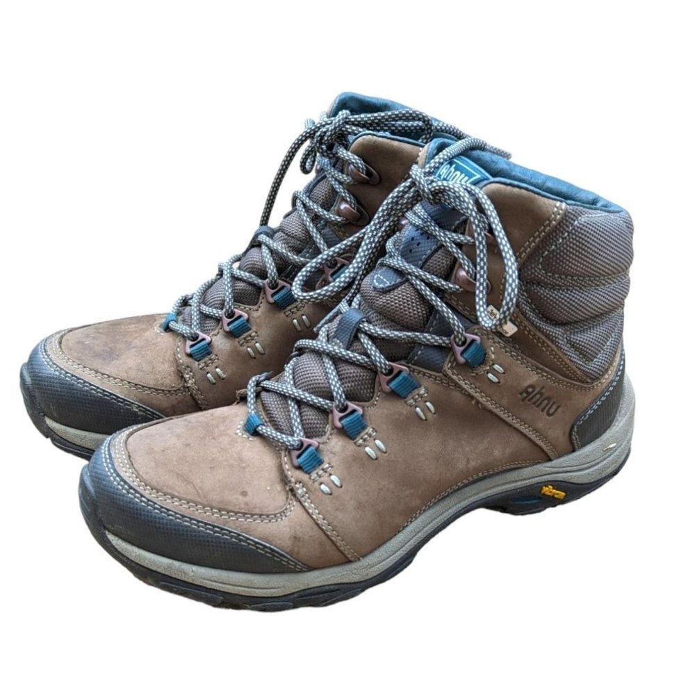 Ahnu By Teva Montara III Leather Waterproof Hiking Boots Vibram Sole Size 6.5